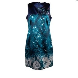 Silky sleeveless dress with print